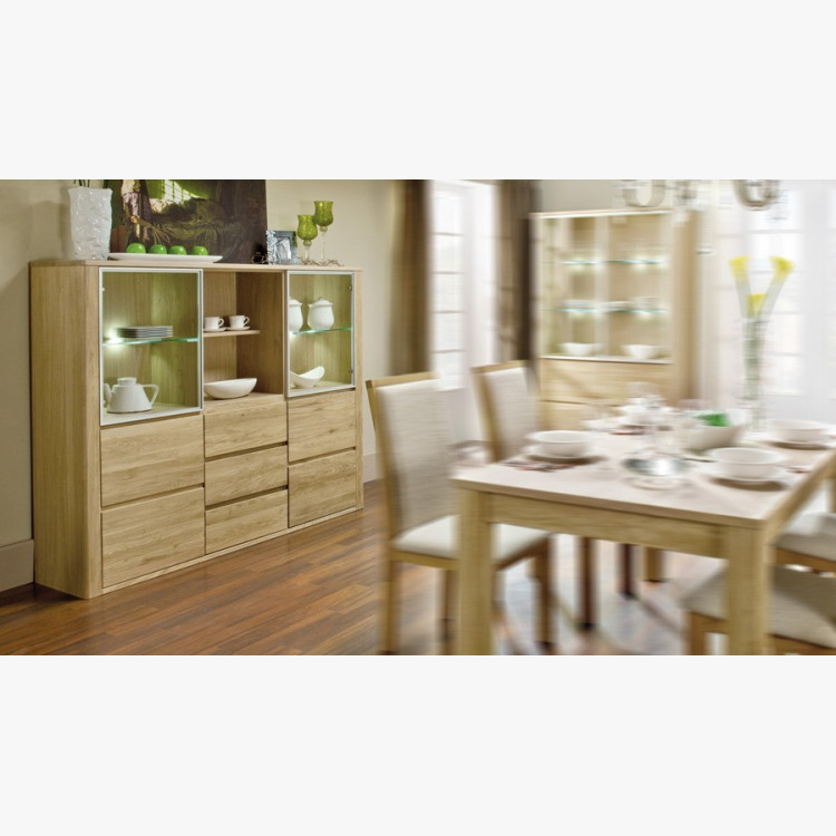 Luxus tölgyfa szekreter, Nice 47 bianco tölgy  - 2