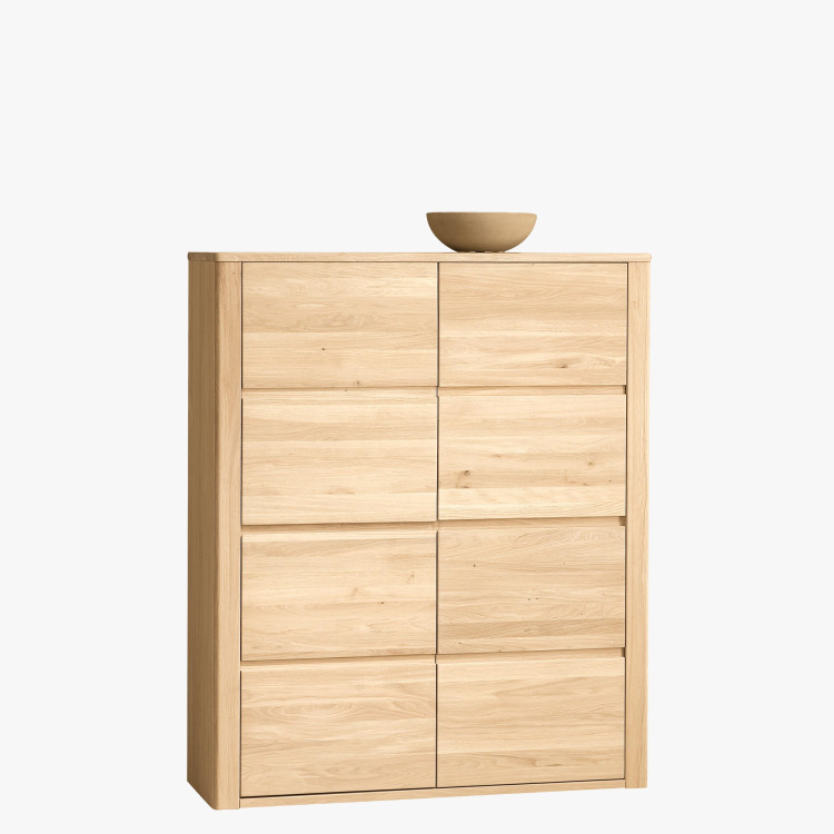 Modern tölgyfa vitrin, Nice 04 bianco tölgy  - 0