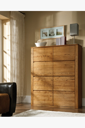 Modern tölgyfa vitrin, Nice 04 bianco tölgy  - 0 2