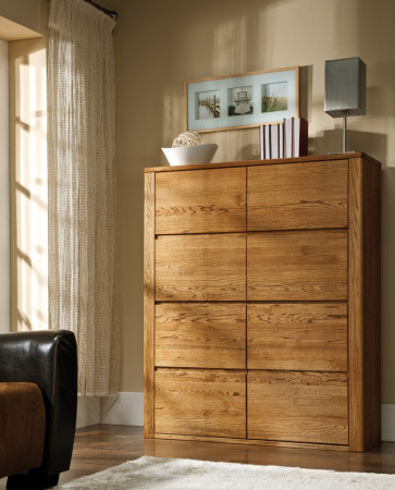 Modern tölgyfa vitrin, Nice 04 bianco tölgy  - 1