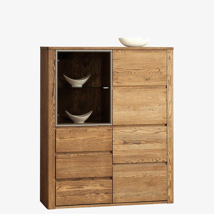 Tölgyfa vitrin üveggel, Nice 45 dió tölgy  - 0