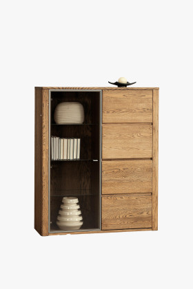 Modern vitrin a nappaliba, Nice 46 dió tölgy  - 0