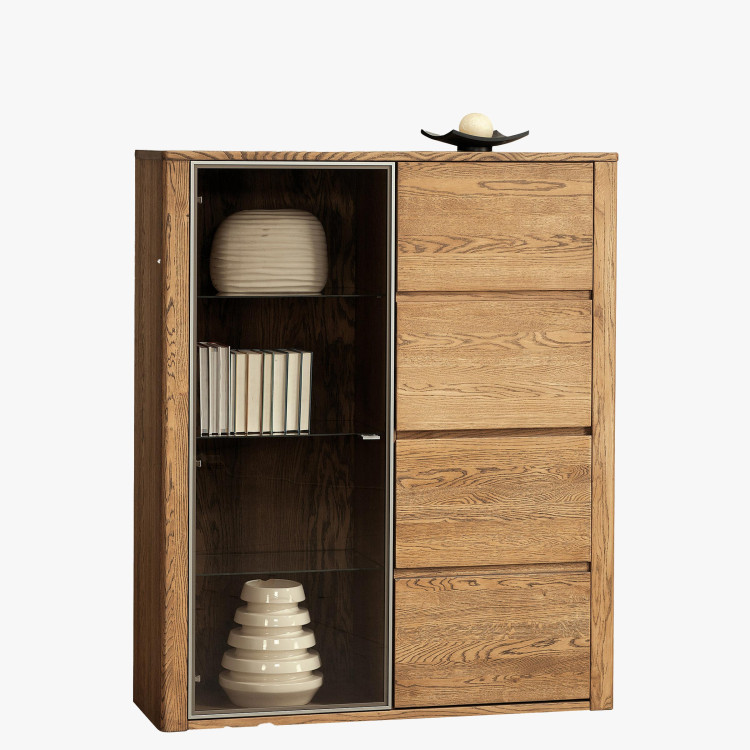 Modern vitrin a nappaliba, Nice 46 dió tölgy  - 0