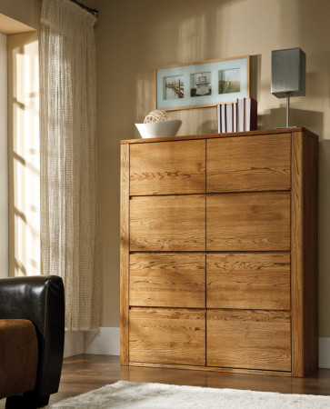 Modern vitrin a nappaliba, Nice 46 dió tölgy  - 7