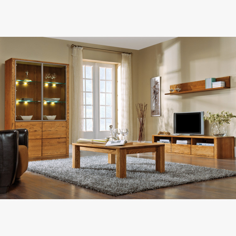 Modern vitrin a nappaliba, Nice 46 dió tölgy  - 8