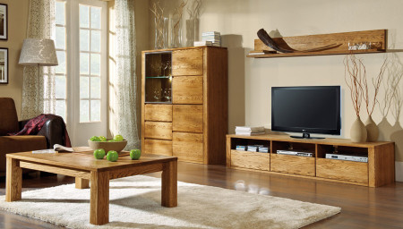 Modern tölgy vitrin, Nice 04 természetes tölgy  - 3