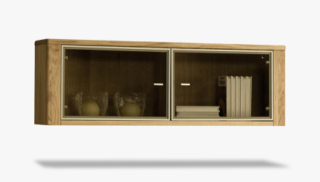 Üveges fali polc, Nice 14 természetes tölgy  - 0