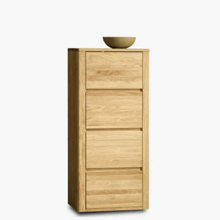 Keskeny tölgyfa komód, Nice 50 természetes tölgy  - 1