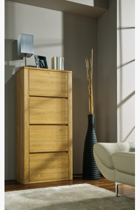 Keskeny tölgyfa komód, Nice 50 természetes tölgy  - 1 2