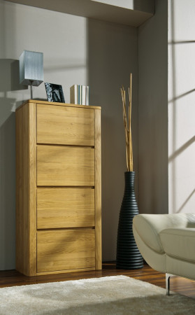 Keskeny tölgyfa komód, Nice 50 természetes tölgy  - 4
