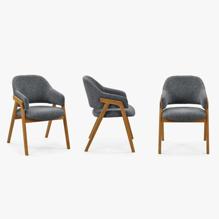 Tömörfa szék sötét színben  - 3