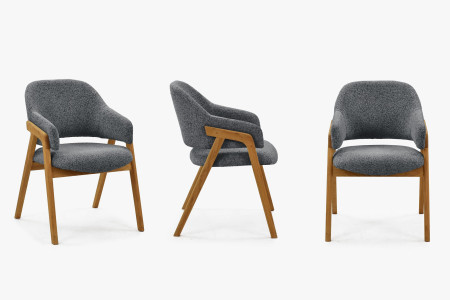 Tömörfa szék sötét színben  - 3