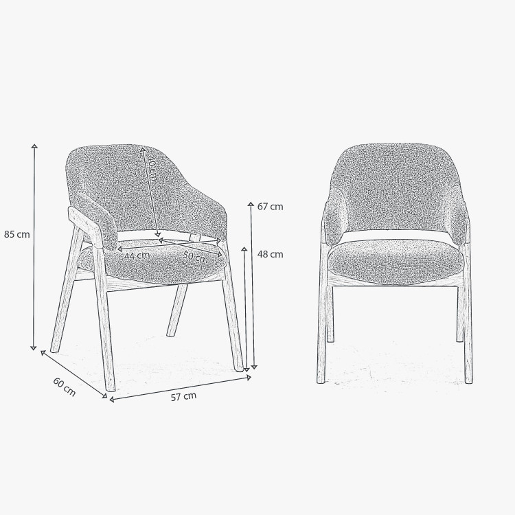 Tömörfa szék sötét színben  - 4