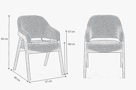 Tömörfa szék sötét színben  - 4