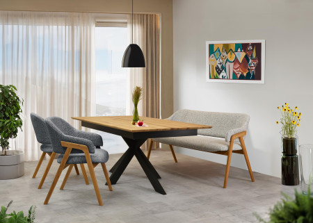 Tömörfa szék sötét színben  - 7