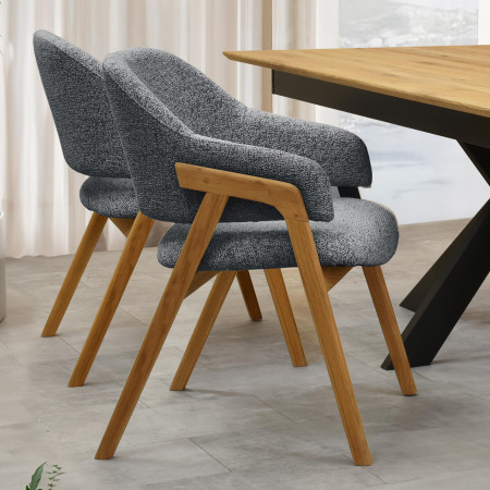 Tömörfa szék sötét színben  - 2