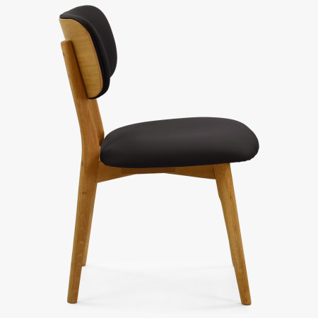 Dubfa bőr szék - fekete  - 3