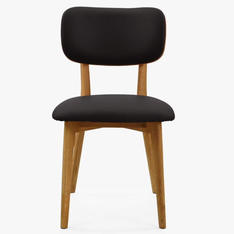 Dubfa bőr szék - fekete  - 4