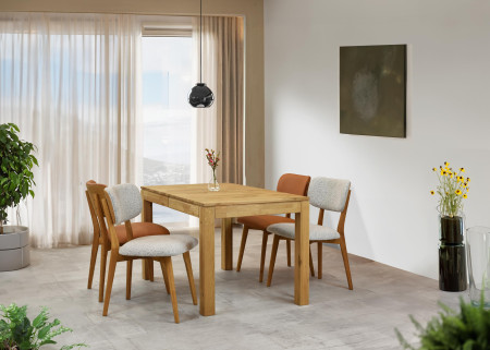 Tölgyfa bőr szék - Sabia színű  - 1