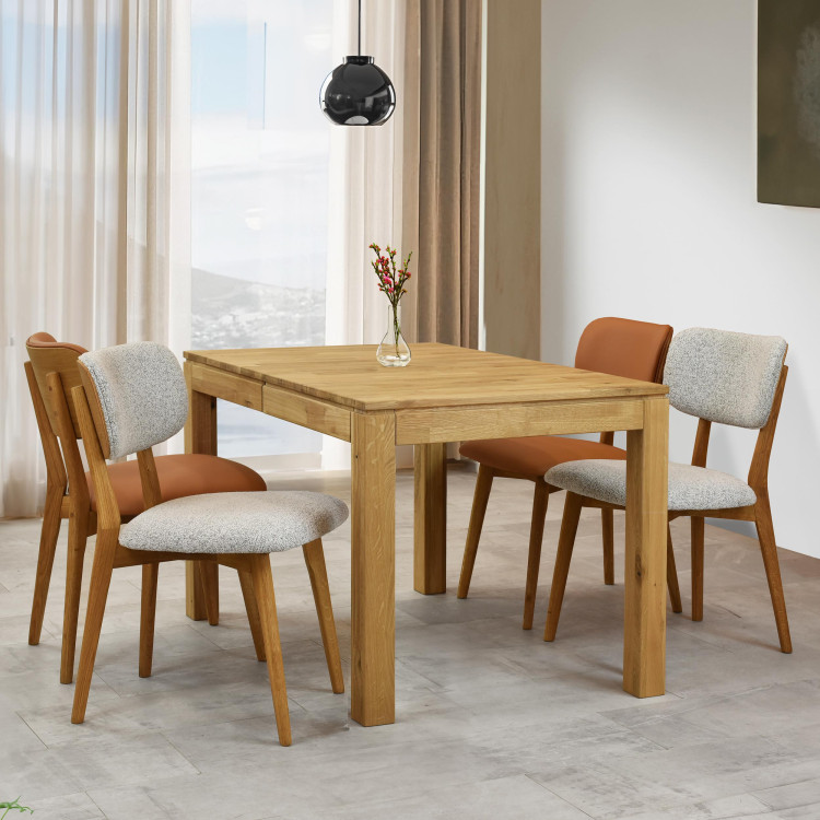 Tölgyfa bőr szék - Sabia színű  - 4