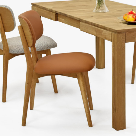 Tölgyfa bőr szék - Sabia színű  - 6