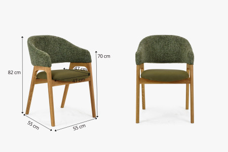 Fotel karfával zöld tölgy  - 5