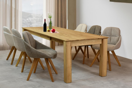 Fa kihúzható asztal 180 x 90 cm, + 100 cm  - 3