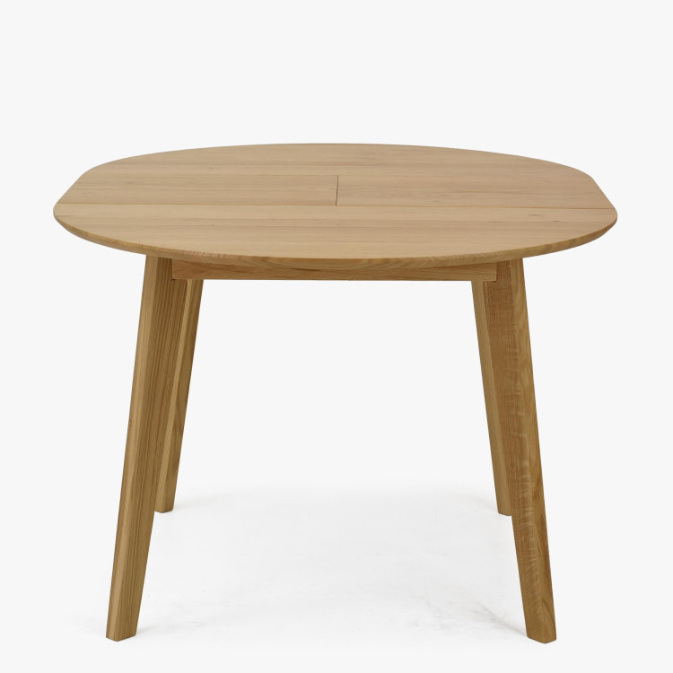 Fa tölgyfa kerek asztal kihúzható, matt lakkozású  - 4