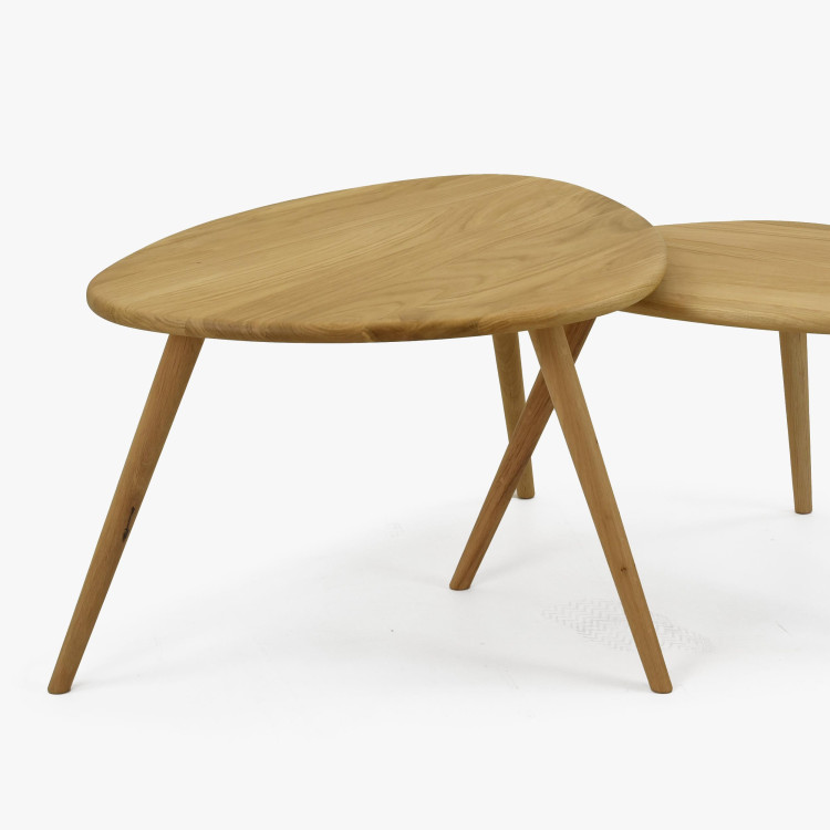 Szett tömör tölgy dohányzóasztal, Vigo  - 2