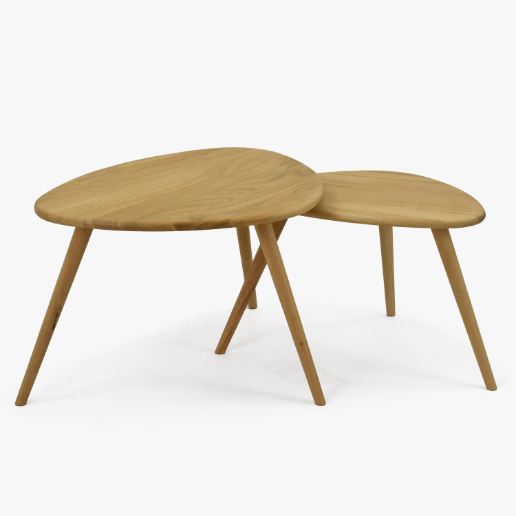 Szett tömör tölgy dohányzóasztal, Vigo  - 4