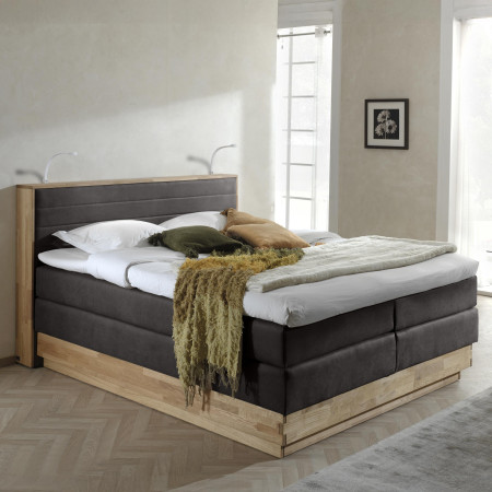 Boxspring ágy tárolóhellyel, Moneta 200 sötét  - 4