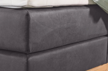 Boxspring ágy tárolóhellyel, Moneta 200 sötét  - 7