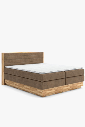 Boxspring ágy ágyneműtartóval, Moneta 180 barna színű  - 0