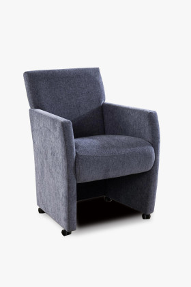 Univerzális fa vázú fotel pamut huzattal, görgős, kényelmes