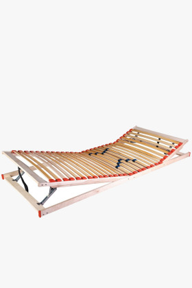 Állítható lamellás ágykeret rács 90x200 cm, fa, 28 lamella