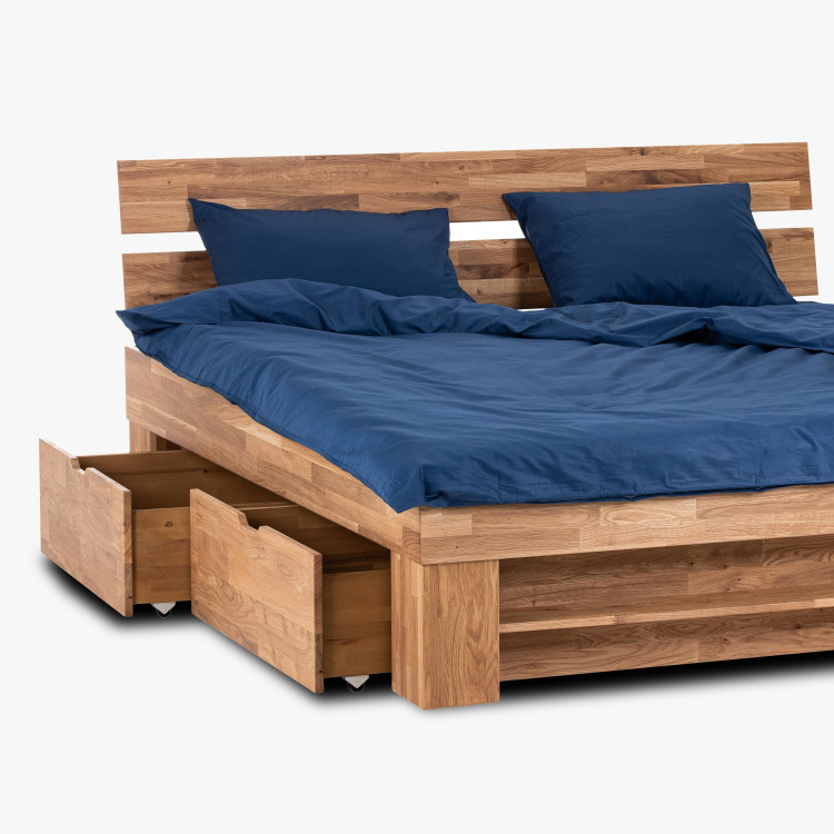 2 darab ágyneműtartó, tölgyfa  - 2