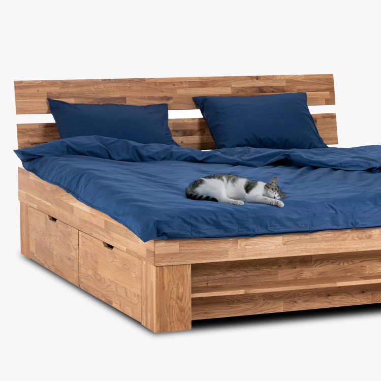 2 darab ágyneműtartó, tölgyfa  - 4