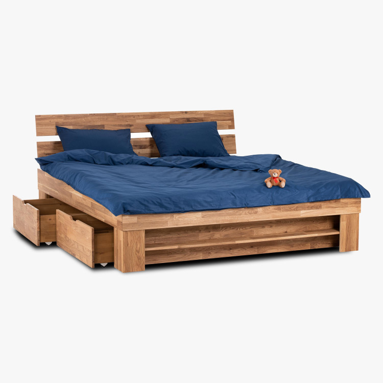 2 darab ágyneműtartó, tölgyfa  - 5