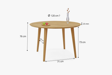Dub körasztal átmérője 120 cm  - 6