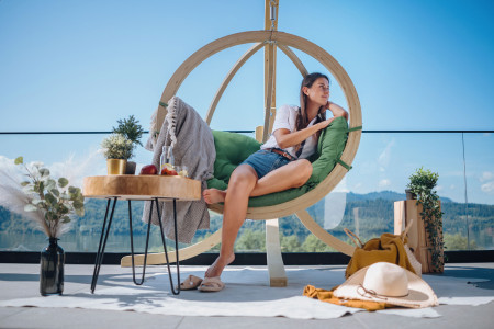 Függőszék állvánnyal, zöld  - 3