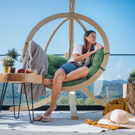 Függőszék állvánnyal, zöld  - 4