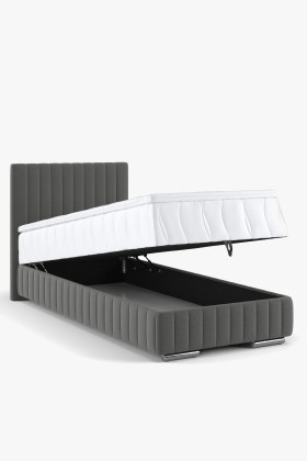 Egyszemélyes ágy matraccal és tárolóhellyel együtt  - 0 2