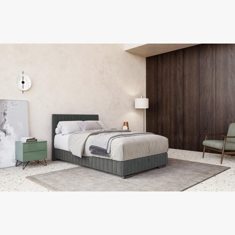 Egyszemélyes ágy matraccal és tárolóhellyel együtt  - 3