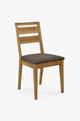 Fa tömör tölgy étkezőszék kárpitozott ülőrésszel  - 0