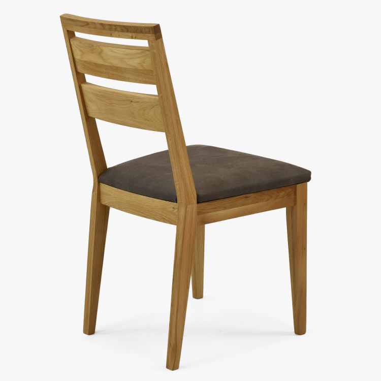 Fa tömör tölgy étkezőszék kárpitozott ülőrésszel  - 3