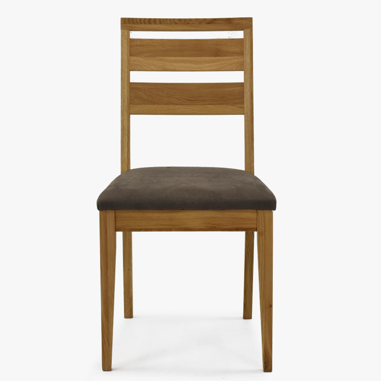 Fa tömör tölgy étkezőszék kárpitozott ülőrésszel  - 5