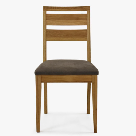 Fa tömör tölgy étkezőszék kárpitozott ülőrésszel  - 5