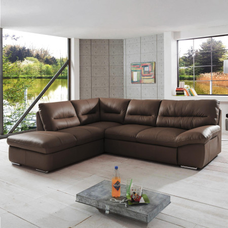 Roh sarokkanapé - jobb oldali barna bőr, William sarok balra  - 3