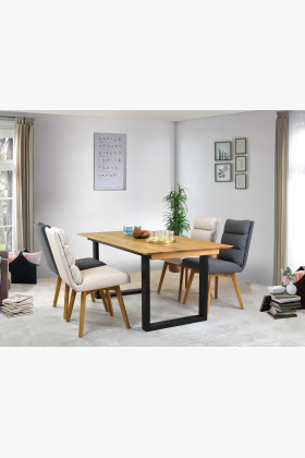 Kényelmes szék, lábak tölgy szürke-bézs Kampa  - 0 2