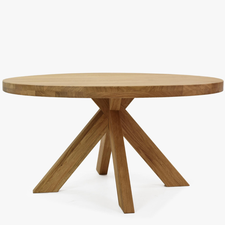 Kerek, fából készült dohányzóasztal, 90 cm átmérőjű  - 6